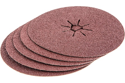 Круг шлифовальный фибровый Flex 243-014 (5 шт; 150 мм; P40; 10000 об/мин; 80 м/с) Hammer 526845
