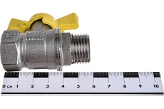 Шаровой кран для газа Valfex 1/2&quot; ВР/НР бабочка, латунный никелированный 11Б27фтМ VF.278.NB3.012.Bir
