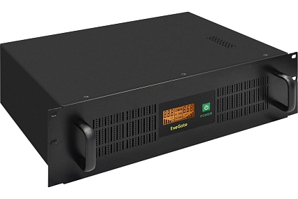 Источник бесперебойного питания Exegate ServerRM UNL-1500.LCD.AVR.2SH.4C13.RJ.USB.3U 1500VA/900W, 2Sch/4C13,RJ45/11,USB,3U, установка в стойку, Black 293056