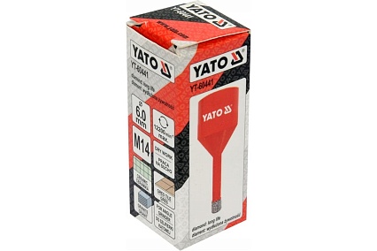 Коронка алмазная 6 мм, М14 Yato YT-60441