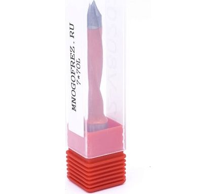 Сверло присадочное сквозное усиленное KJ2-V80203L (7х70 мм; хв-к 10 мм; левое вращение) МНОГОФРЕЗ 6627