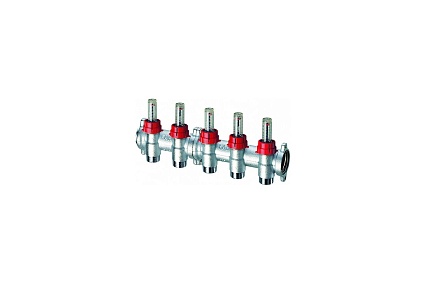 Запорные коллекторы с расходомерами FAR 1", 2 отвода 3/4" EUROKONUS FK 3980 13402