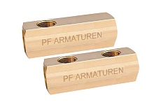 Коллектор PROFACTOR латунный, односторонний в/в 3/4&quot; х 2 вых 1/2&quot;вн PF MF 258.2