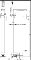 Напольный смеситель Cezares Tesoro TESORO-F-VDP-01 хром