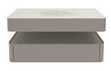 Тумба с раковиной Vincea Caprise 120 см светло-серый матовый