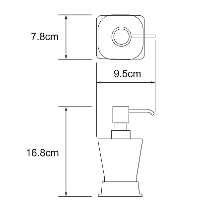 Дозатор жидкого мыла WasserKRAFT Amper K-5499BLACK черный