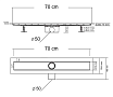 Душевой лоток Vincea Say Optima Nisangah SAY.601.70.B.M.S.NSNGH 70 см, матовый черный