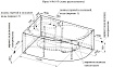 Акриловая ванна Ваннеса Ирма 160х105 с г/м Классик хром, L