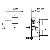 Смеситель для душа WasserKRAFT АIme 1544 Thermo с термостатом