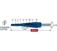 Сверло ступенчатое 4-12 мм Karnasch 20.1447