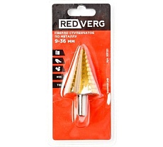 Сверло ступенчатое по металлу HSS TIN 9-36 мм Redverg 501151 6627087