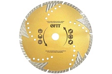 Диск отрезной алмазный с защитными секторами (сухая и влажная резка) 125x1.9x7х22.2 мм FIT 37546