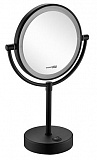 Зеркало косметическое WasserKRAFT K-1005BLACK двухстороннее, увеличительное