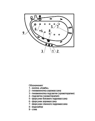 Акриловая ванна Aquatek Вирго 150х100 см R VIR150-0000025 с фронатальной панелью