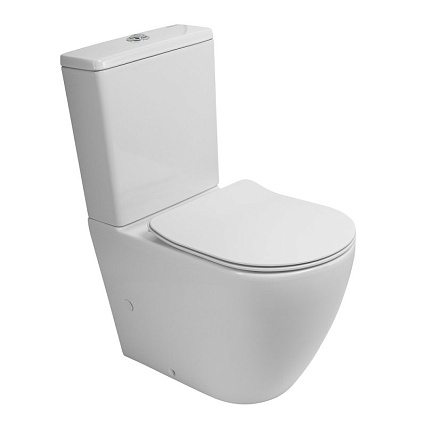 Унитаз-компакт BelBagno Sfera-Tor BB2141CP-TOR/BB2141T безободковый, смыв TORNADO