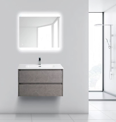 Тумба с раковиной BelBagno Kraft 80 см Pietra Grigio