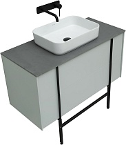Мебель для ванной Allen Brau Reality 100 см со столешницей, рapyrus white matt