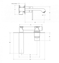 Смеситель для раковины BelBagno AURORA-BLVM-CRM-W0 хром