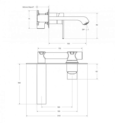 Смеситель для раковины BelBagno AURORA-BLVM-CRM-W0 хром
