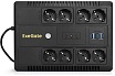 Источник бесперебойного питания Exegate NEO NNB-650.LED.AVR.8SH.CH 650VA 390W, LED, AVR, 8*Schuko, 4*USB-порта для зарядки, Black 295011