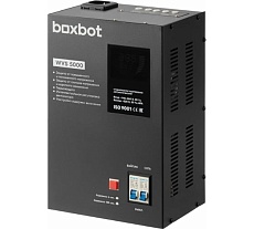 Стабилизатор напряжения автоматический Boxbot WVS 5000, 5 кВт, клеммник+розетка, настенный/напольный, LCD-дисплей, настройка задержки, байпас 901068.WVS5000(2)-2