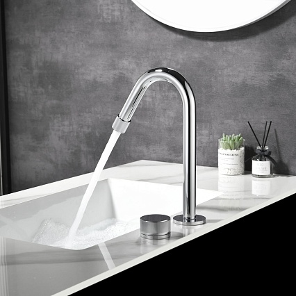 Смеситель для раковины Black&White Gravity GF-7108-С хром Смеситель для раковины Black&White Gravity GF-7108-С хром