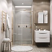 Душевая дверь Grossman Pragma 100x195 прозрачное, золото сатин 100.K33.03.100.32.00