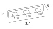 Крючок Inda Lea A1820CNE тройной, черный матовый