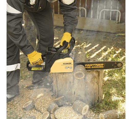 Бензопила Partner For Garden GS-180 / GS-180 P (бензиновая 1.5 л.с, мощность 2 кВт, объем двигателя 49,3 см3 , длина шины 16" - 40 см) ШК 5581
