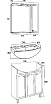 Мебель для ванной Руно Римини 75 см белый