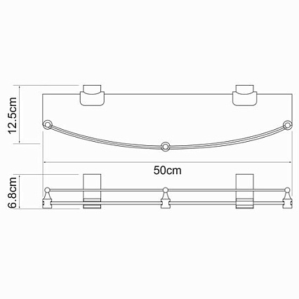 Полка WasserKRAFT Leine K-5044