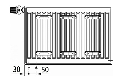 Радиатор Kermi otop FTV 33, 155х200х1400, R, RAL 9016 белый FTV330201401RXK