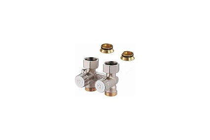 Узел нижнего подключения Giacomini R383 Ду 20 Ру10 3/4x3/4ЕК прямой R383X002 022-1571