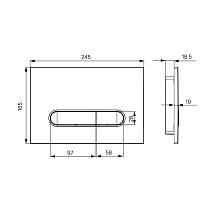 Кнопка смыва Iddis Unifix UNI01WBi77 матовый белый