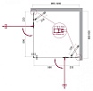 Душевой уголок BelBagno KRAFT-AH-22-100/90-C-Cr-R 100x90 прозрачный, хром, правый