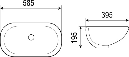 Раковина WeltWasser DEILBACH 6030 58.5 см, 10000003899 белый глянец