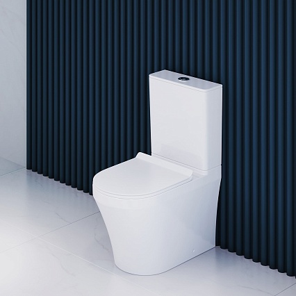 Унитаз-компакт RGW SW-06 безободковый Tornado, с микролифтом 67420106-01