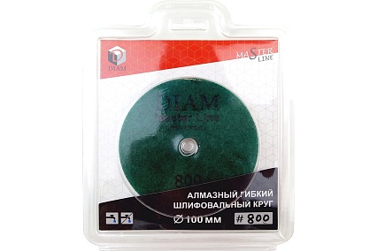 Круг алмазный гибкий шлифовальный Master Line Universal (100х15 мм; №800; сухая/мокрая) Diam 627