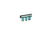 Коллектор с синими шаровыми кранами Henco 3/4"НР под евроконус, 3/4"-3xEK14,16,18,20 VB050503-BLAUW