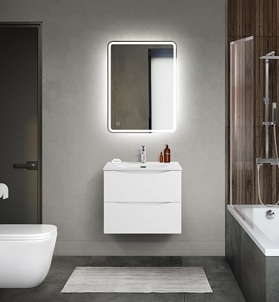 Тумба с раковиной BelBagno Marino-Cer-Mini 60 см Bianco Lucido