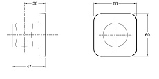 Держатель для душа Jacob Delafon Modulo 8464D-CP