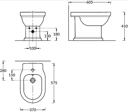 Напольное биде Kerama Marazzi Pompei PO.bidet.01 белый