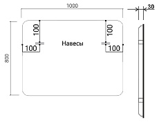 Зеркало Vincea VLM-3VC100 100x80 см, сенсорный выключатель и диммер