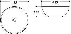 Раковина Art&Max AM-104-MB 41.5 см черный матовый