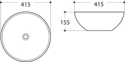 Раковина Art&Max AM-104-MB 41.5 см черный матовый