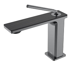 Смеситель для раковины Black&White Gravity GF-7105-GM оружейная сталь