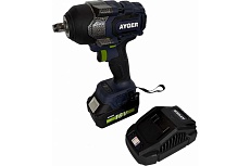 Гайковерт аккумуляторный бесщеточный AYGER с одним аккумулятором 4Ah APW18/850