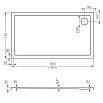 Поддон для душа Roltechnik Flat Kvadro 160x75 прямоугольный