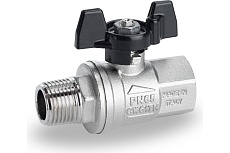 Усиленный шаровой кран RUB BRESСIA (S.33), 1" DN25 PN65, ВР-НР бабочка S33F26