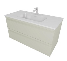 Тумба с раковиной Aquatek Вега 100 см AQ77100-GS зеленый шалфей